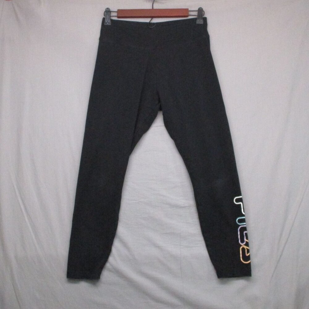 FILA Capri Leggings Logo On Side Black‎ Women Size | M